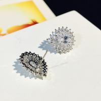 韩版超闪耀微镶锆石耳环时尚百搭气质简约不失奢华夏季防过敏耳钉