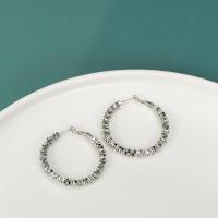 DIPSY金属圆圈圈大耳环韩国夸张明星同款大耳圈耳饰女生晚宴闪耀 「银色」(高端定制镀18K白金)