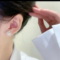 爆款[闪耀夹心]气质超闪满钻大气百搭精致微镶满锆耳钉耳环 爆款[闪耀耳夹]