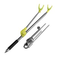 炮台架杆地插鱼竿架子撑杆器野钓手杆支撑长架地叉钓鱼杆台钓支架 金属地插+不锈钢支架 1.5米