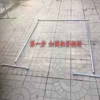 镀锌钢管晾衣架落地室外户外晒被架单杆式衣杆阳台楼顶防风加厚 6分镀锌管1米高1米长
