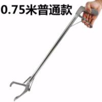 养蛇工具蛇钩不锈钢夹子蛇勾器抓泥鳅钳黄鳝夹黄鳝钳子折叠自锁钳 普通0.75米---送三重礼