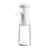 家用厨房油壶不挂油喷嘴油瓶防漏日式高档烧烤喷雾式小油罐 按压喷雾式油壶200ML[白色]