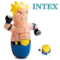 加厚健身成人儿童充气拳击柱不倒翁充气沙袋沙包泄愤玩具送打气筒 94厘米黄人拳击手 合适14岁内儿童