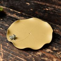 宜兴紫砂青蛙荷叶杯垫杯托全手工茶托壶托 紫宠功夫茶具 茶道配件 紫砂青蛙黄色杯垫35