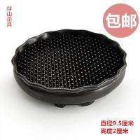紫砂壶养壶盘干泡壶托壶承茶壶底座硅胶塑料壶垫茶宠垫座架隔热垫 小号 黑色 壶垫 - 硬 塑料