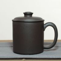 鲍鼎泰 宜兴紫砂杯陶瓷茶具茶杯创意手工水杯带盖办公时尚 体验价(素面)