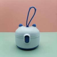 [收藏送奶粉勺]婴儿奶粉盒便携外出密封大容量可爱便携分装外带 [升级专色]深海蓝小号