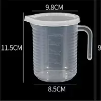 量杯 高档透明刻度杯子烘焙量盅 非量勺 家用厨房计量杯250 500ml [带盖]奶茶量杯[500毫升]