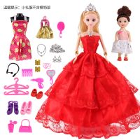 芭比娃娃大套装女孩儿童玩具10岁以上女生日礼物洋娃娃白雪公主 (散装)2娃娃39件套-大红 品牌工厂直销礼盒装
