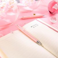 晨光樱花金属按动中性笔少女粉可爱女生高密度金属签字水笔按动笔 樱花限定1支笔