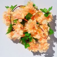 仿真花樱花藤条装饰藤蔓缠绕紫藤花室内空调管道假花婚庆串花长条 香槟色樱花一条