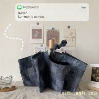 雨伞女学生韩版三折叠晴雨两用太阳伞防晒防紫外线ins森系遮阳伞 手动九合板乞丐伞