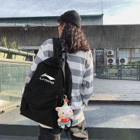 2021新款国潮双肩包中国风大容量初高中学生书包旅行男女同款电脑 小款Ln黑色 单包无挂件[收藏+关注优先发货]