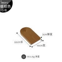 莫兰迪色水波纹砧板 下午茶点心盘 北欧风好看盘子 ins风面包托盘 暖棕色-小号