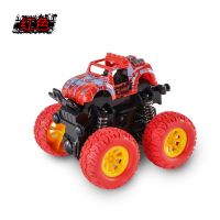 小火车惯性车四驱越野车玩具车轨道儿童益智模型车避震抗耐摔特技 普通款/越野车-红[6969]