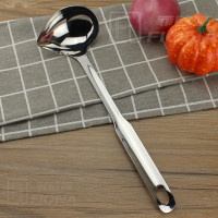 不锈钢汤勺斜嘴油勺带嘴勺淋汁勺长柄家用勺子厨房餐具鸭嘴勺尖嘴 鸭嘴游勺(一支装)