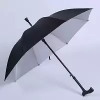 男士黑色长柄雨伞自动创意拐杖伞潇洒帅气超大双人晴雨两用学生伞 冷漠黑