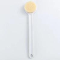 日本良品洗澡刷子长柄沐浴刷软毛搓背刷后背神器搓澡搓泥澡巾 一个装 白色