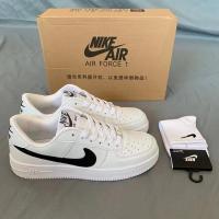 aj女鞋 空军一号高帮鞋子女2021年新款小白鞋潮学生百搭情侣板鞋 白黑低帮 36