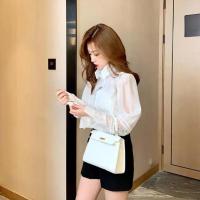 洋气奶茶高级感微醺衬衣2021春女新款时髦衬衫气质小众设计感上衣 奶白色衬衫 S