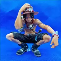 眼镜厂 海贼王 KOA艺术王者 火拳艾斯蹲姿 景品摆件 正版散货手办 蹲姿艾斯正版无盒散货默认小瑕疵