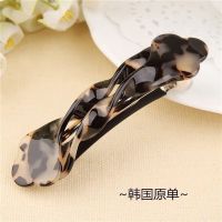 白搭横夹大号马尾弹簧发夹子后脑勺发卡女士韩国顶夹成人豹纹头饰 FJ144小号浅豹纹