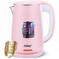 万利达保温电热水壶烧水壶不锈钢家用自动断电开水壶热水壶电水壶 2.3L一年质保[普通款]万利达粉色