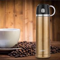 304保温杯大容量学生水杯子男女学生保温杯商务办公车载户外便携 304清钢虎随手杯300ml 香槟金