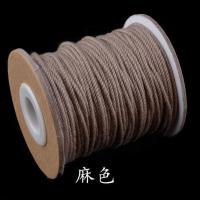 文玩无弹力手搓棉线棉绳亚麻色流苏尾穗子星月金刚菩提紫檀编织线 麻色 3号线1.0mm约长60米