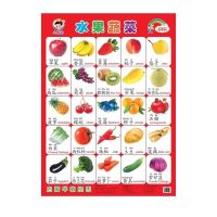 有声挂图早教发声幼儿玩具儿童玩具智能启蒙益智识字古诗点读学习 无声挂图-水果蔬菜