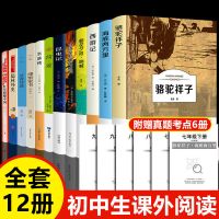初中生课外名著中学生七八九年级课外书骆驼祥子海底两万里朝花夕 初中生读物[全新正版] 七年级上[2本]送考点
