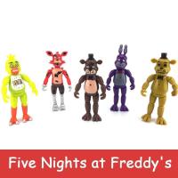 游戏玩具熊的五夜后宫午夜熊6款披萨店公仔摆件玩偶模型积木玩具 5款袋装玩具熊