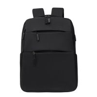 特价新款可充电大容量多层袋电脑包防泼水时尚休闲笔记本双肩包 黑色