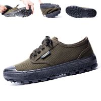 户外休闲鞋低帮藏青绿双向防滑底亚麻透气34-45码男女解放鞋耐磨 改良版Z字双向防滑底解放鞋 34-220mm
