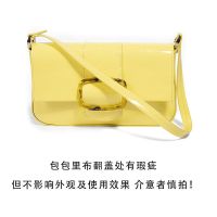 特价女包外贸余单全新工厂尾货处理百搭单肩手提小众女包时尚通勤 黄色单肩斜跨包-微瑕疵