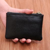 真皮零钱包女头层牛皮迷你可爱小钱包短款硬币钥匙包女卡包钱包男 真皮XF006黑色