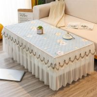 茶几桌布ins布艺茶几罩套长方形客厅茶几垫餐桌布艺电视柜布罩套 太阳花[纱边] 40*50高15cm(床头柜用)