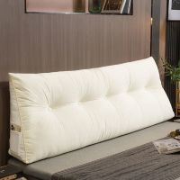 三角床头靠枕床上靠垫双人靠背软包护腰沙发卧室毛绒可拆洗榻榻米 臻绒三角靠垫-米白 60长x50高x20厚cm3.0斤