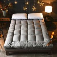 加厚12cm羽绒棉床垫床褥子1.5m1.8米单双人护垫冬季保暖垫被特价 灰色加厚12厘米 90x200cm