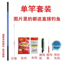 鱼竿手竿套装组合全套一套超轻硬渔具垂钓用品新手鲫鲤大物钓鱼竿 2.7米[送鱼钩线浮漂鱼饵]直接钓鱼