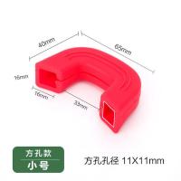 硅胶锅耳套防烫手套耐高温隔热夹铸铁锅炒锅蒸锅汤锅防烫锅手柄套 小号-红色锅耳套-2只装