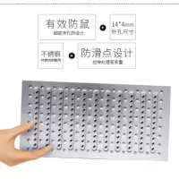不锈钢地沟盖板饭店水槽厨房下水道盖板排水沟地漏盖板井盖水篦子 拉伸款[实用]201材质 580mm长100mm宽25mm