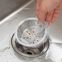 厨房水槽过滤网下水道水池洗菜盆池地漏网袋老式通用超细防堵神器 弹力细网100只[发200]