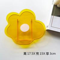 北欧简约ins插花瓶客厅家居装饰品桌面摆件彩色透明亚克力干花瓶 黄色花花17.5*15cm