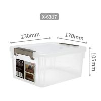 禧天龙围典收纳箱塑料储物整理箱玩具迷你透明收纳盒杂物首饰盒子 x-6317(3升)小号 透明白