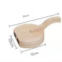 压饺子皮神器家用包饺子模具实木压米粑皮工模具清明果粿压皮器 新西兰松园形小号