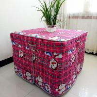 新款加厚烤火罩电炉罩正方形桌罩烤火架不锈钢桌罩围布电暖桌套子 花色1 80x80x68长宽高