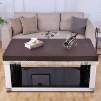 桌布防水防油免洗烤火桌子罩套皮套电炉罩套皮罩电烤炉套罩烤火罩 格子暗红长方形 70*120