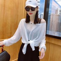 大码减龄吊带连衣裙防晒套装女夏2021新款时尚气质裙子休闲两件套 单防晒衣 M 90-105斤